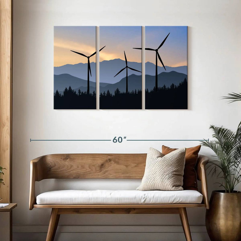 Lilie Forest Wind Turbines, 28" H x 45" W