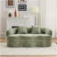 Canapé courbé vert avec accoudoir rond, canapé à compression avec 2 coussins, canapé pour petit espace, salon, chambre à coucher, sans assemblage-709501110