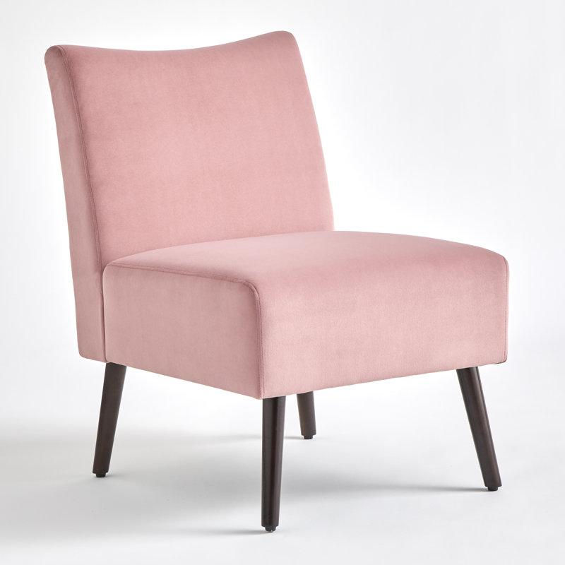 Chaise Petula, Velours rose