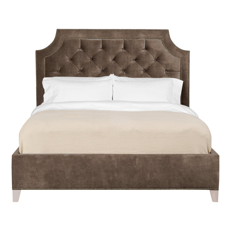 Audrey/Asher Upholstered Bed, Worthy Snow, Dove Gray, Yes