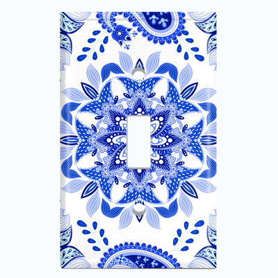 Patterned 1 - Gang Toggle Light Switch Standard Wall Plate