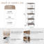 Bibliothèque Venelope, bibliothèque, vitrine à 4 niveaux, tablette avec roulettes