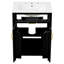 Ensemble de meuble-lavabo 24 po avec lavabo et tiroir en céramique, porte, armoire de rangement