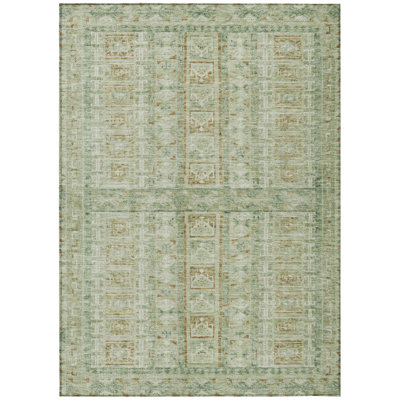 Machine Washable Indoor/Outdoor Brathwaite ACN2173 Striped Rug