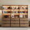 Bibliothèque de 78 po de hauteur avec tiroirs, bibliothèque et bibliothèque avec tablettes ouvertes à 3 niveaux, armoire de rangement haute pour bureau personnel