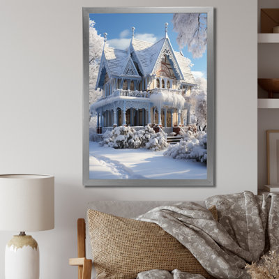 «Winter Snowy Cottage V», reproductions d'art mural