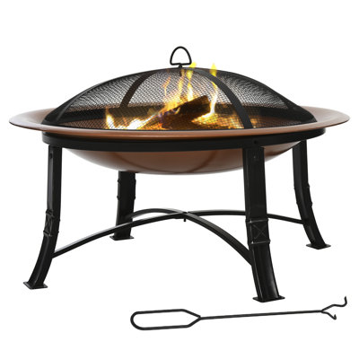 Alisz Round Steel Wood Burning Smokeless Fire Pit