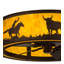 Cowboy And Steer Flush Mount Ceiling Fan