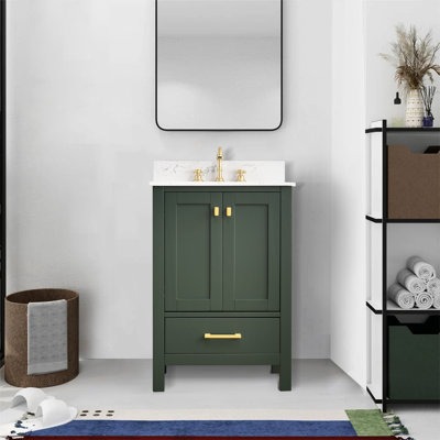 24-inch Bathroom Vanity With Engineered Stone Top