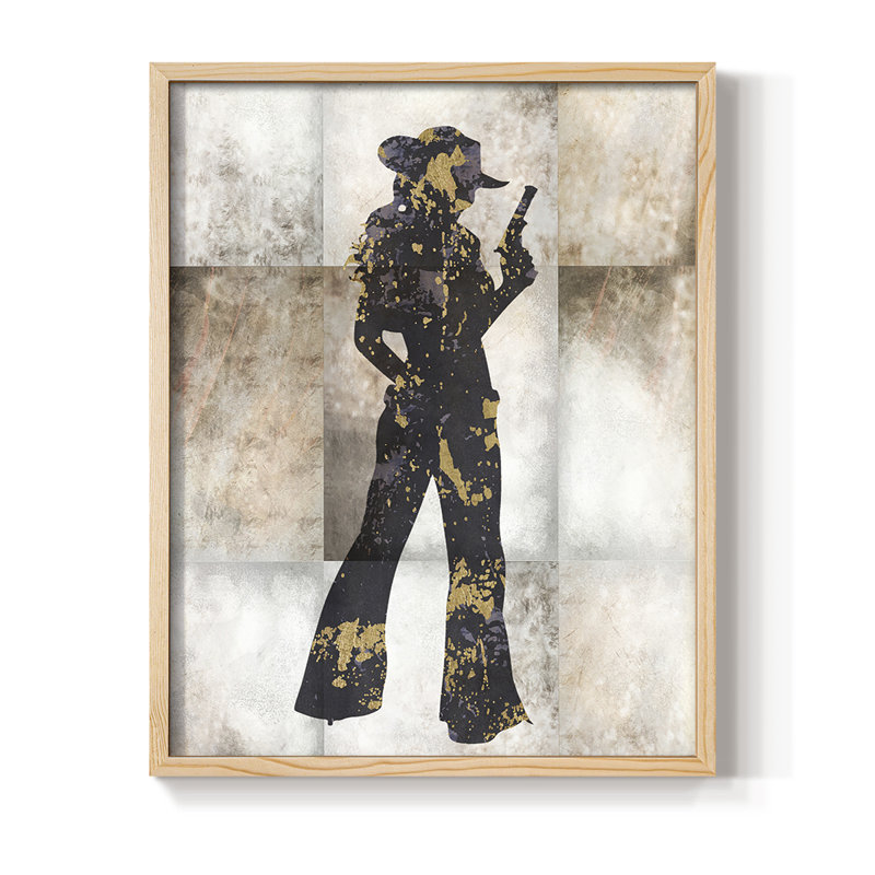 Cowgirl I Framed Print - Solid Wood, 30" H x 24" W, Natural