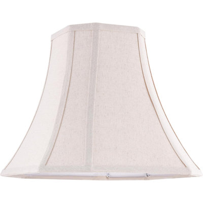 Linen Lamp Shade Set Of 2, Beige, 6.5"Top X 13"Bottom X 10.6"Height, Spider Fitter For Table & Floor Lamps