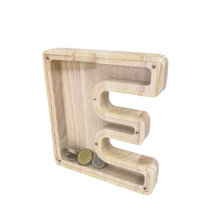 Chaddie Text & Numbers Piggy Bank, E