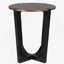 Table d'appoint en bois massif ACACIA, brun et noir