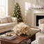 Holiday Candleholder with Hydrangeas and Leaves