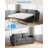Queen Size Velvet Pull-Out Sofa Bed with 2.8" Mattress-909982436