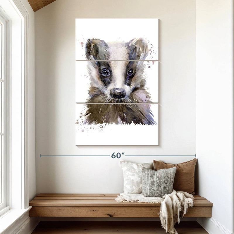 Brampt Badger Portrait, 50" H x 32" W