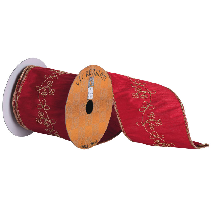 Ruban central 4 po x 5yd, Rouge