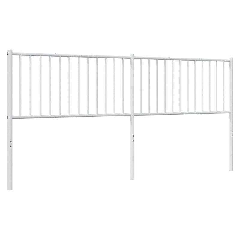 Demarrio vidaXL Durable Metal Headboard, Modern Style, King, White