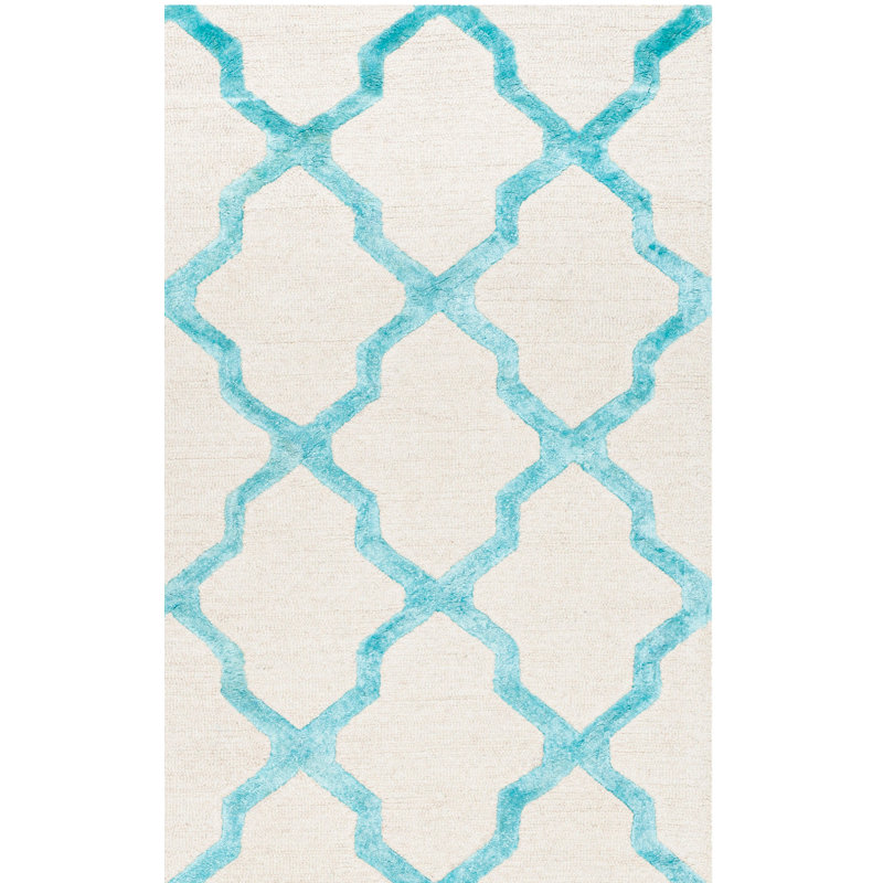 Cambridge Hand Tufted Wool, Viscose Geometric Rug, Square 6'