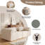 Canapé modulaire 2 pièces Bouclé, accoudoirs gauche et droit, ressorts ensachés, rouleau de compression, aucun assemblage requis, housses lavables, beige-341642473