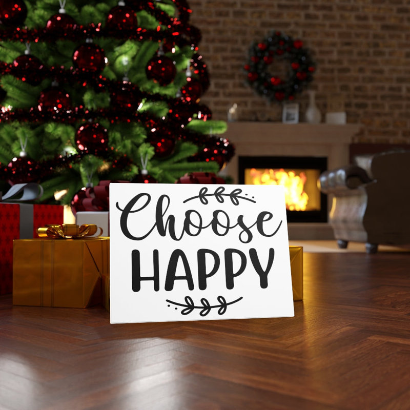 Choose Happy - Wrapped Canvas Print