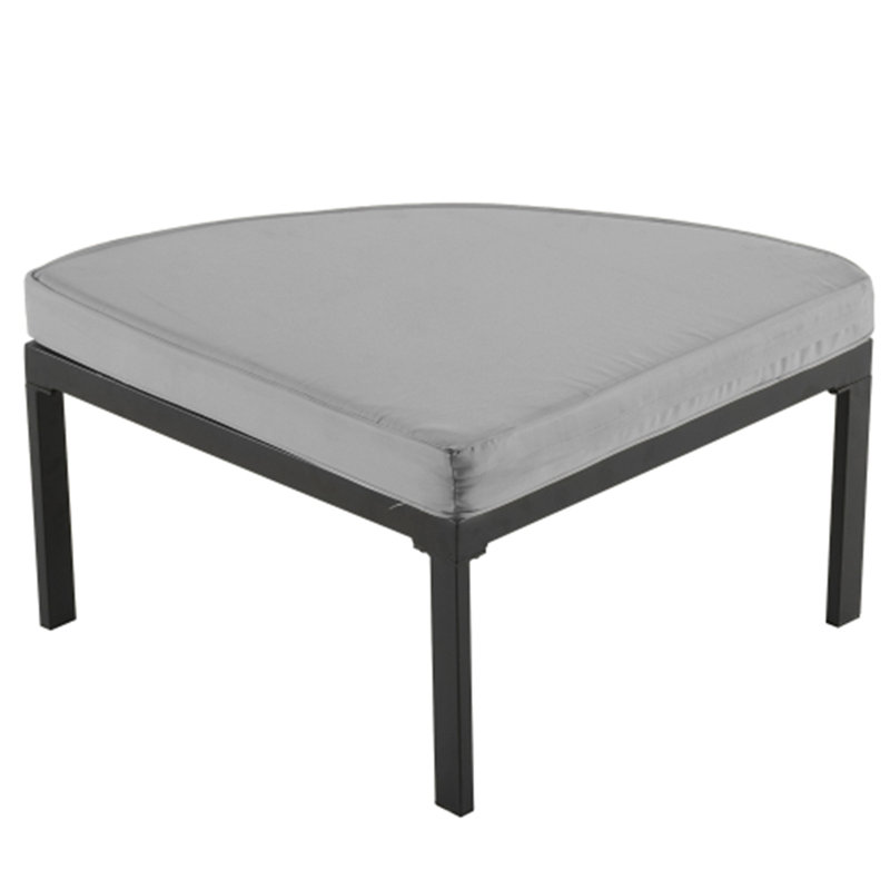 Ensemble de conversation modulaire d'extérieur moderne avec ensemble de conversation et coussins de patio, Gris