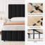 Très grand lit plateforme tapissier avec tiroirs de rangement, tête de lit réglable, grand cadre en bois pour la chambre à coucher, noir-1824182924-1824182921
