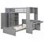 Lit mezzanine avec lit simple, tablettes, bureau et garde-robe-2097097240-2097097241