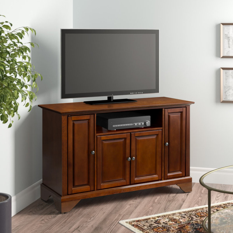Meuble télé pour téléviseur de 50 po ou moins Hedon, Cerisier classique