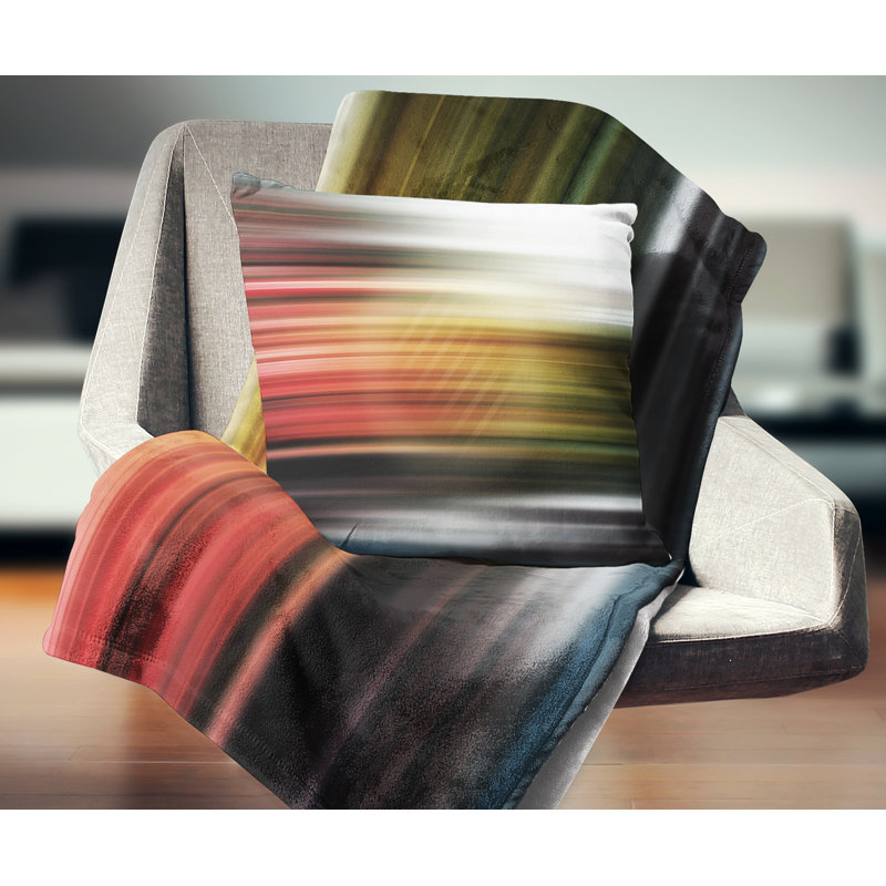 Coussin décoratif horizontal à imprimé abstrait, 16 po x 1 po, Carré