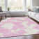 Premium Machine Washable Prisco Pink Rug