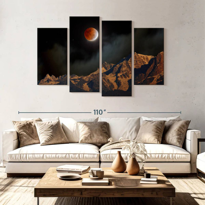 Himalayan Lunar Eclipse, 54" H x 84" W