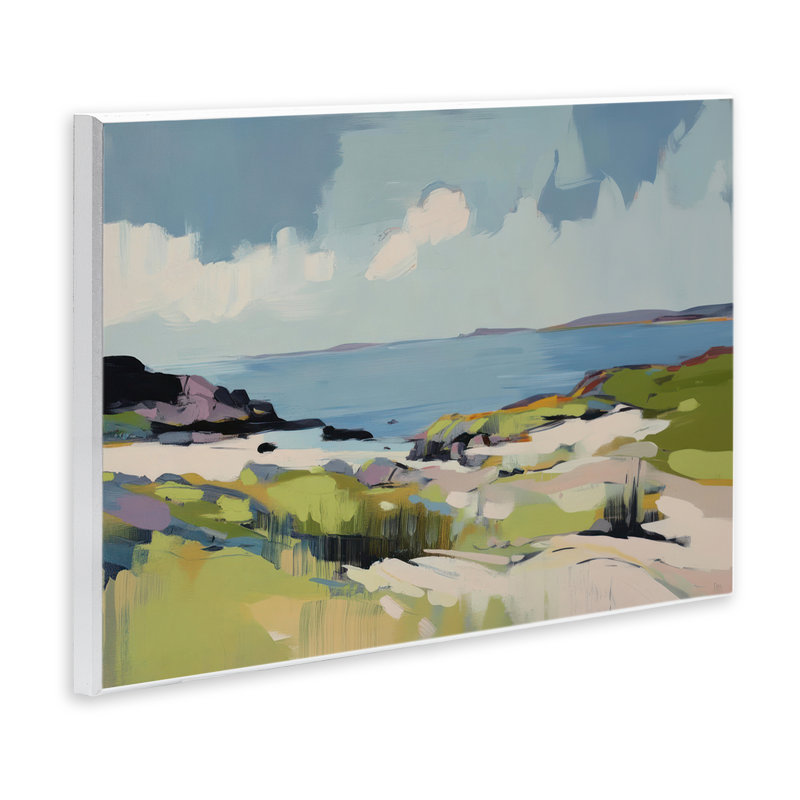 Plaque murale côtière brise verte, design par Elara Yasna, H 10 po x l 15 po