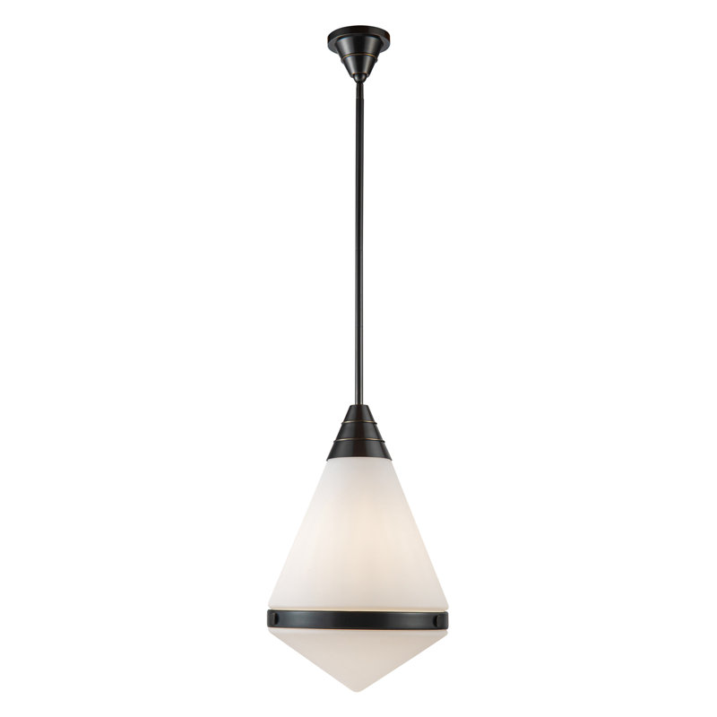 Luminaire suspendu simple à 1 lumière Willard, Bronze urbain