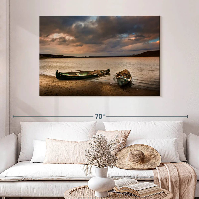 Mehar Fishing Boats At Twilight, 32" H x 48" W