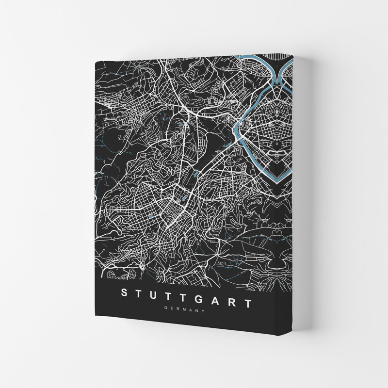 Stuttgart - Print, Wrapped Canvas, 42cm H x 29.7cm W x 4cm D