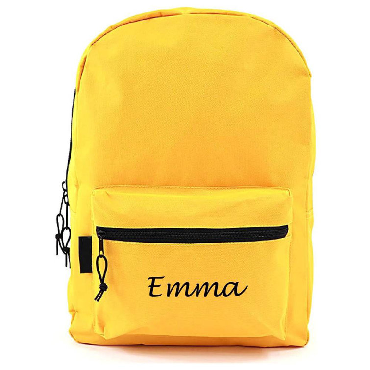 Personalized 17 Inch Water Resistant Polyester Casual Backpack with Padded Straps & Side Mesh Pocket