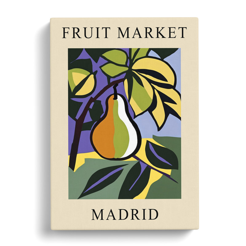Pear Madrid Fruit Market - Wrapped Canvas, 50cm H x 35cm W x 3cm D