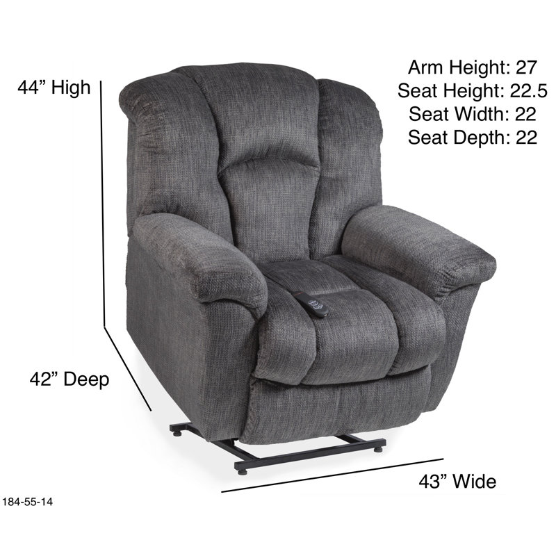 Fauteuil inclinable rembourré, Polyester gris