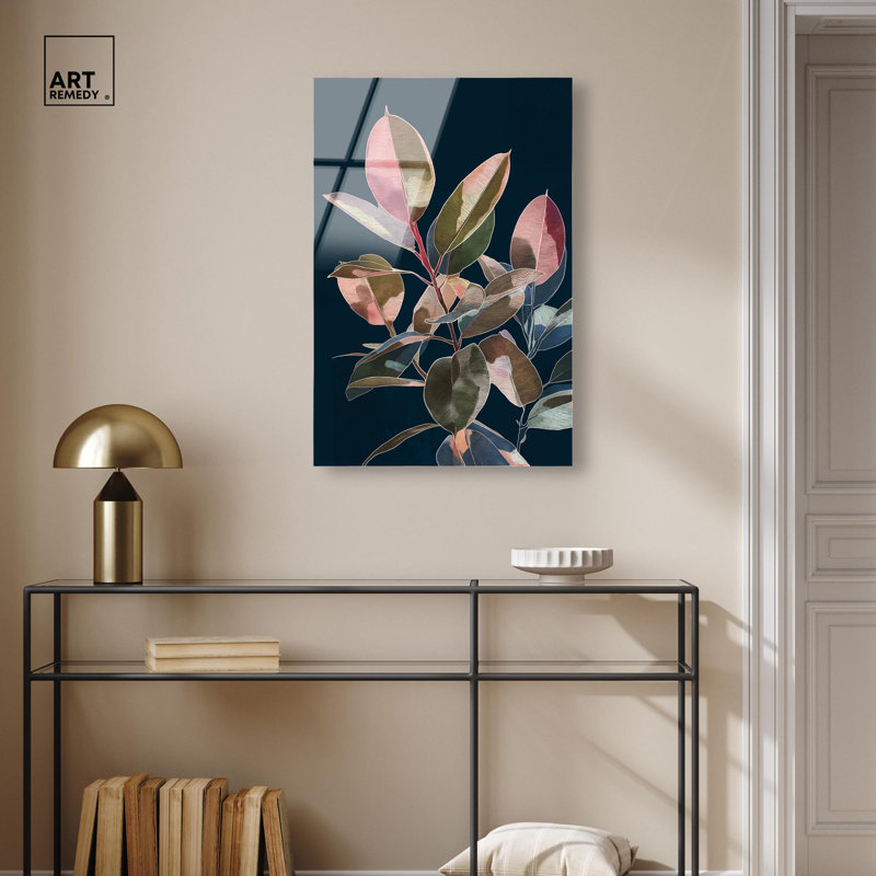 Fuchsia Frond I, reproductions d'art sur acrylique par Art Remedy, prêtes à être suspendues, H 30 po x l 20 po