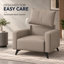 Fauteuil d'appoint en cuir Lapathos-480873143