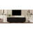Retro Style Wood Grain TV Stand With Wavy Door, For Tvs Up To 75", Black-941229766