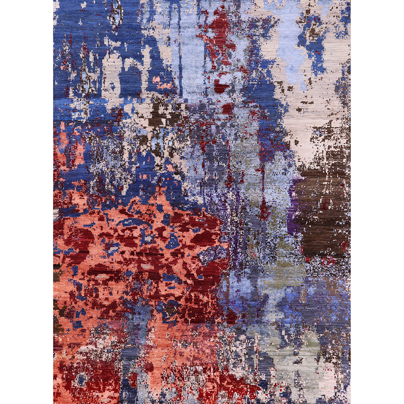Abstract Indoor Rug, Round 8'
