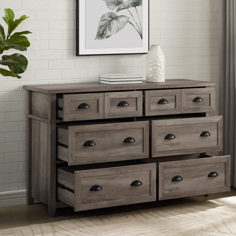 Hulbert 52'' W 6 - Drawer Dresser, Gray Wash