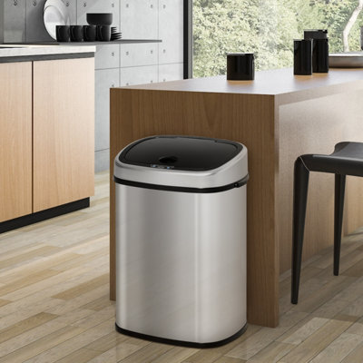 Stainless Steel Motion Sensor Kitchen Rubbish Bin - 58 L