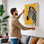 Striped Profile Graphic - Wrapped Canvas-1978734333-1978734334