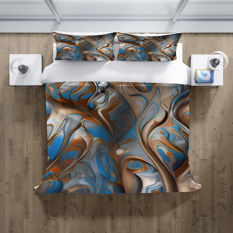 Abstract Duvet Cover, King Duvet Cover + 2 King Shams