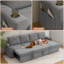 Canapé-lit rembourré en L avec chaise de rangement en L 100,5 po Hatuner-762109175