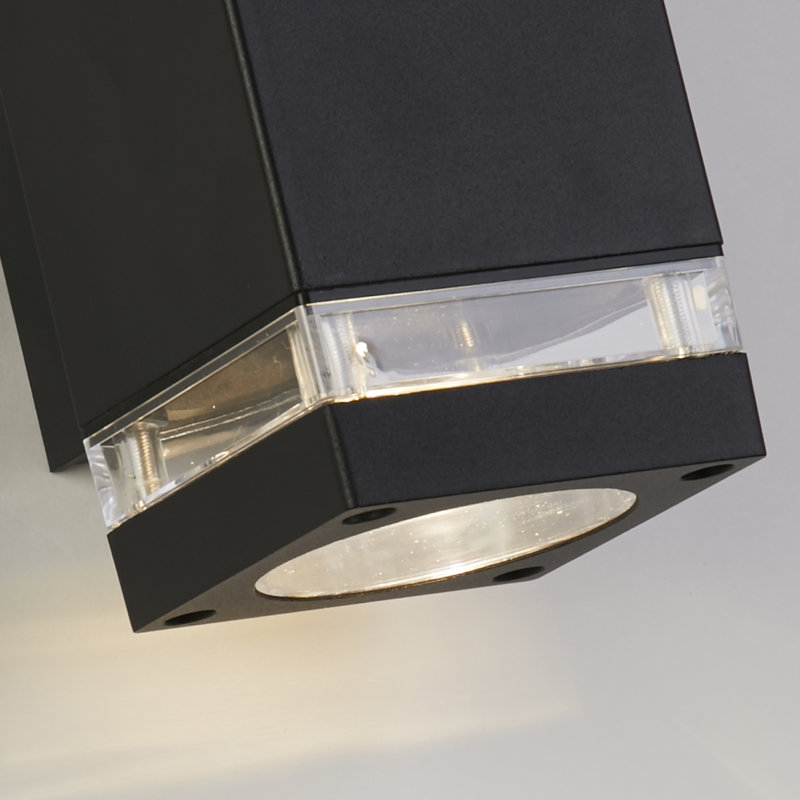 Rithvin 23.5cm H Outdoor Sconce, Black