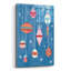 «Retro Ornament II Blue» par Courtney Prahl, art mural en verre acrylique-1705075192